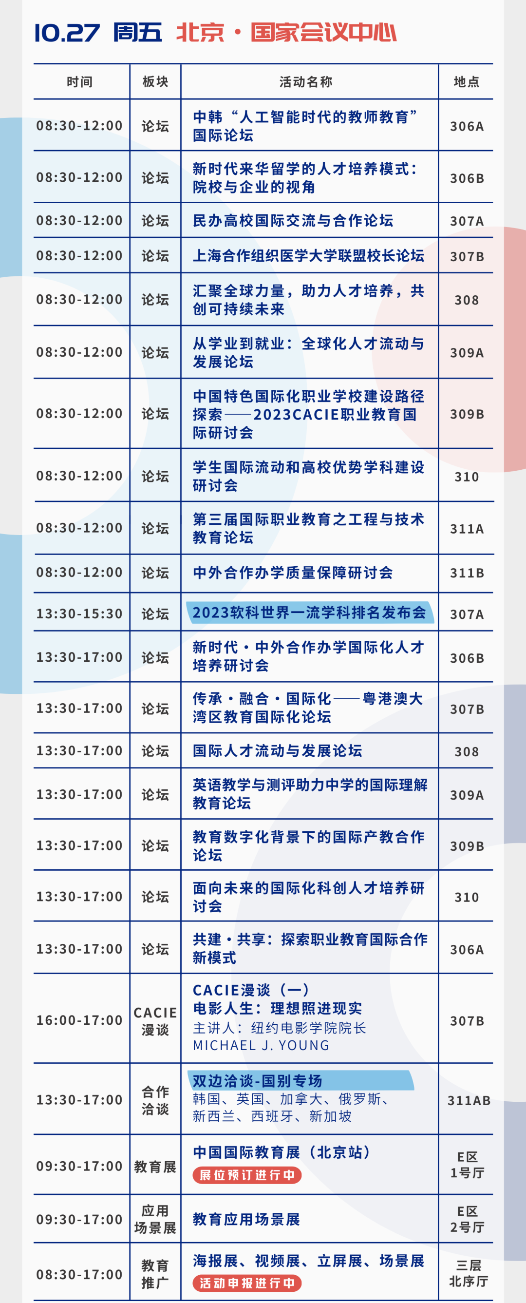 2023年中国国际教育年会暨展览日程公布